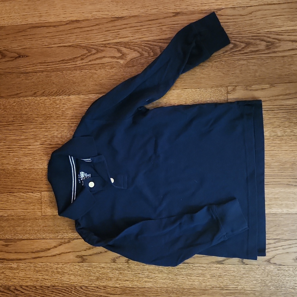 Long sleeve navy boys polo shirt size 5/6